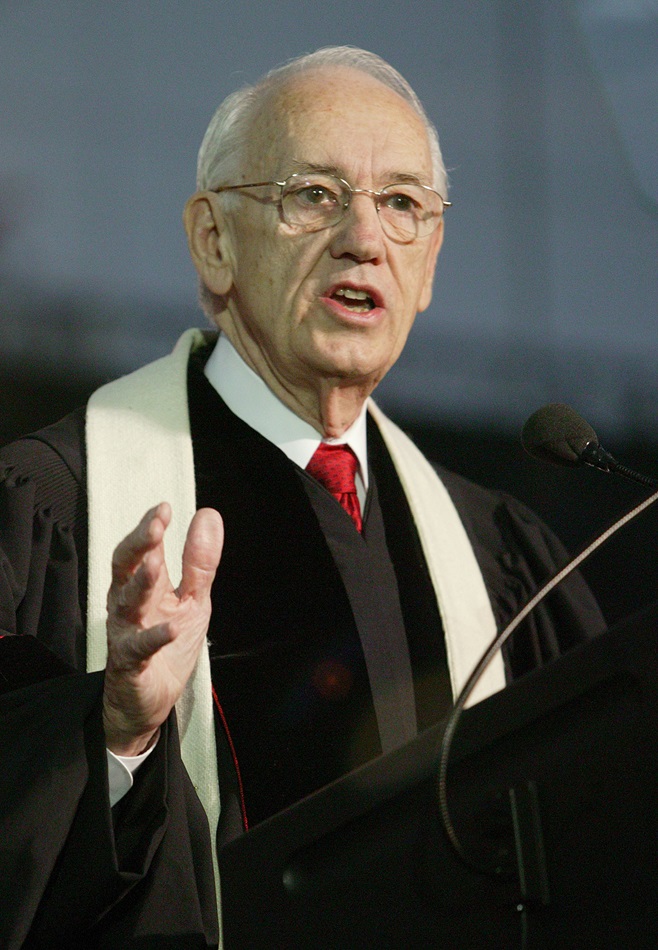 United Methodist Bishop Robert E. Fannin, Birmingham Area, gives the sermon during morning worship on May 6 at the denomination's 2004 General Conference in Pittsburgh. A UMNS photo by Mike DuBose.