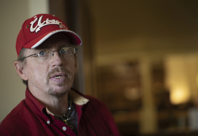 Formerly homeless, Brett Johnson is now an active member at First United Methodist Church in Salt Lake City. 