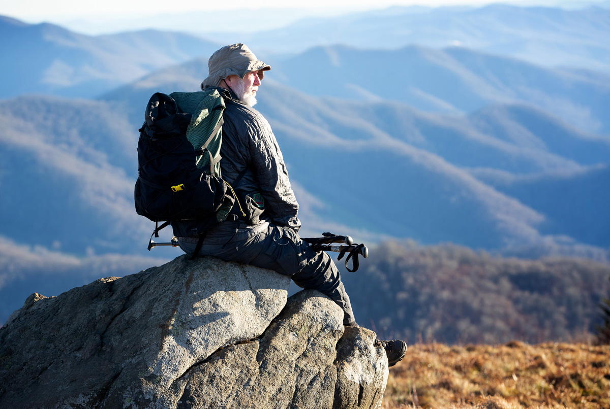 Appalachian Trail chaplain “Chappy Jack” Layfield on the Appalachian Trail in Roan Mountain, Tenn. Photo by Mike DuBose, UM News.