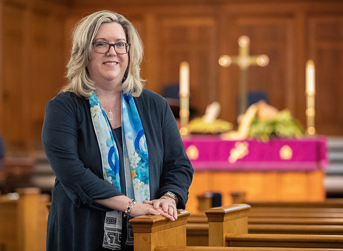 Researching and writing a book about music among Jewish people suffering during the Holocaust has led Kellie D. Brown, a member of First Broad Street United Methodist Church in Kingsport, Tenn., on a spiritual journey that now sees her studying for the ministry. Photo by Mike DuBose, UM News.