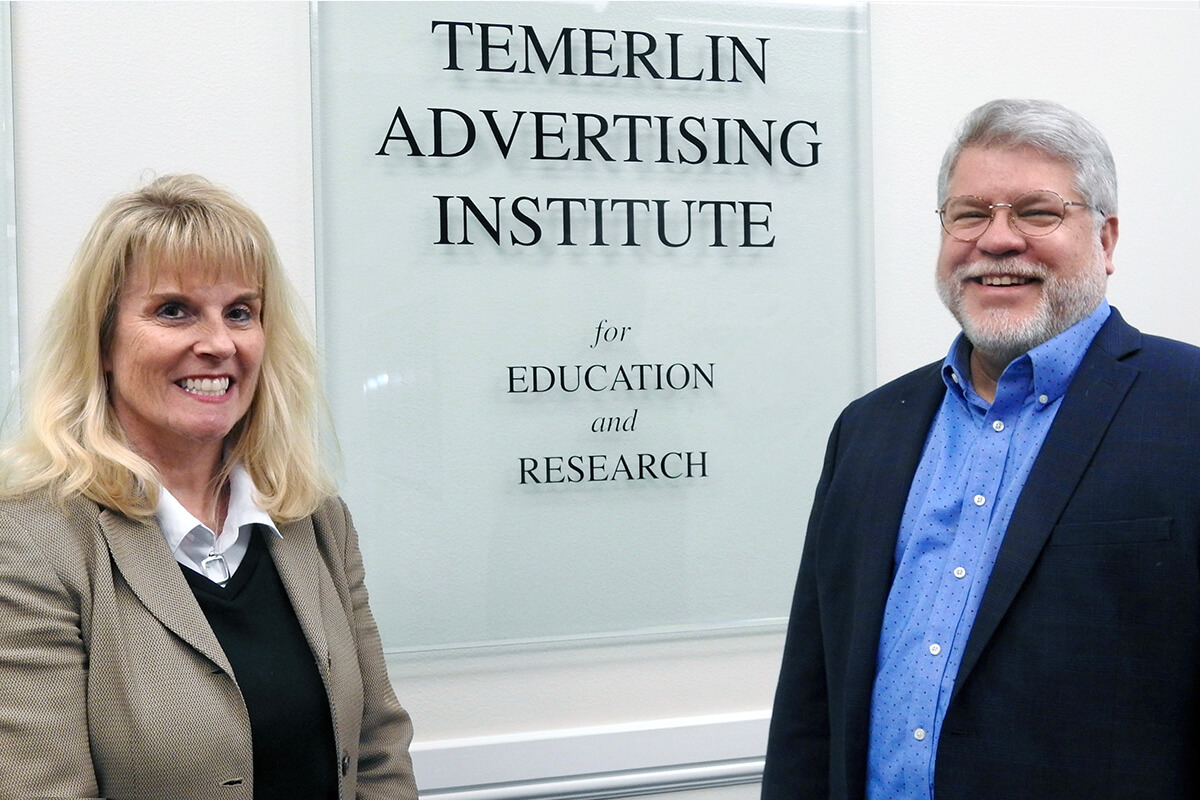 Carrie La Ferle and the Rev. O. Wesley Allen Jr. are co-authors of the book "Preaching and the Thirty-Second Commercial: Lessons from Advertising for the Pulpit." La Ferle is the Marriott Endowed Professor of Ethics and Culture at the Temerlin Advertising Institute at Southern Methodist University. Allen is a United Methodist elder and the Lois Craddock Perkins Professor of Homiletics at SMU's Perkins School of Theology. Their book is the first in a series that seeks to show how other disciplines can offer insights for preachers. Photo by Sam Hodges, UM News.