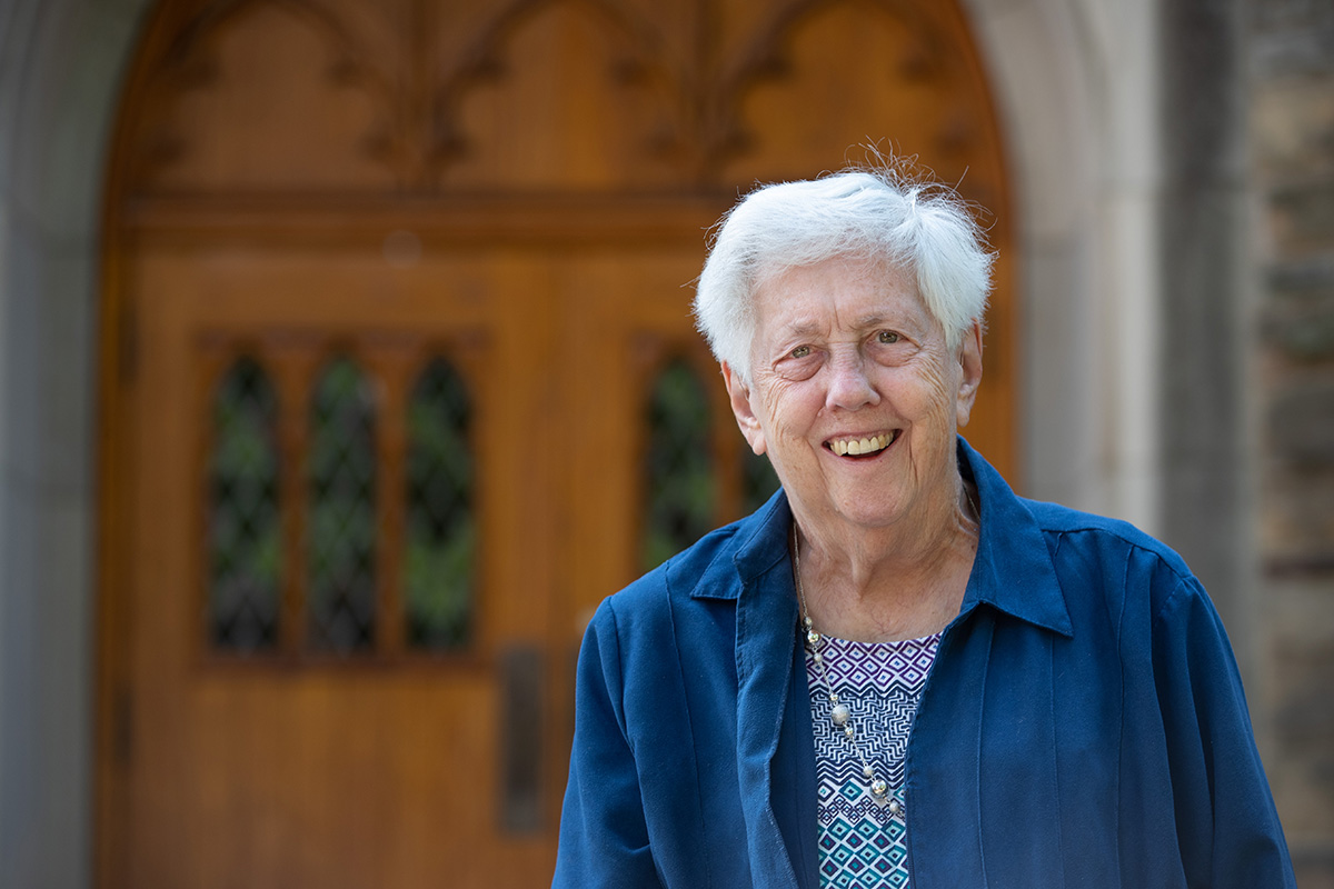Joyce Sohl visits the Scarritt Bennett Center in Nashville, Tenn., to take part in its 35th anniversary celebration. Sohl retired from a 28-year career with United Methodist Women (now United Women in Faith) in 2004 and five years later became the first volunteer laywoman-in-residence at the nonprofit conference, retreat and education center. Photo by Mike DuBose, UM News.