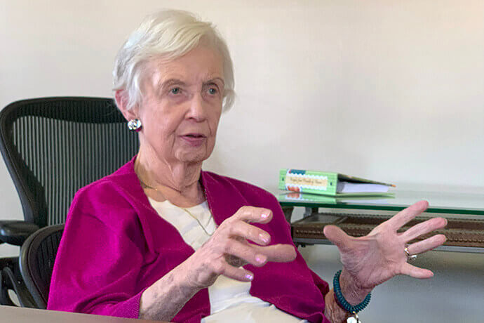 Carolyn Marshall es directora ejecutiva de las Residencias Lucille Raines Residence en Indianápolis, una “casa tres cuartos” para adictos/as en recuperación después de recibir tratamiento hospitalario. Marshall se desempeñó como secretario de la Conferencia General de la Iglesia Metodista Unida durante 16 años. Foto de Joey Butler, Noticias MU.