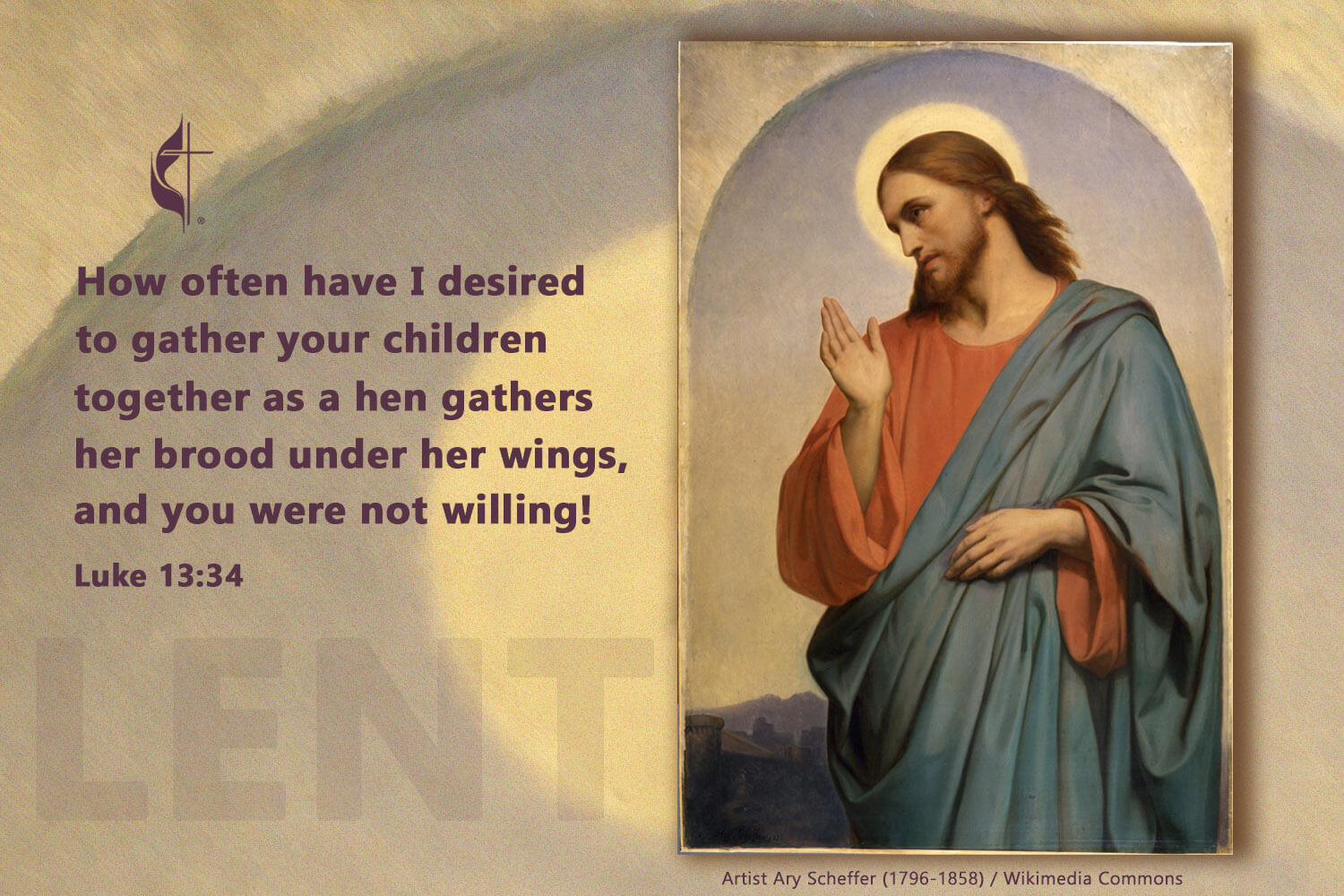 Artist Ary Scheffer (1796-1858) / Wikimedia Commons; graphic by Laurens Glass, UM News