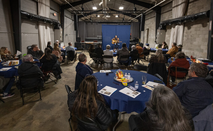 The Crafted Conversations discussion group meets in an event space at the Singin’ River Brewing Company in Florence, Ala. The series is part of The United Methodist Church’s Fresh Expressions moment, which hosts informal meetings in brew pubs, coffee shops, campgrounds, private homes and on digital platforms.