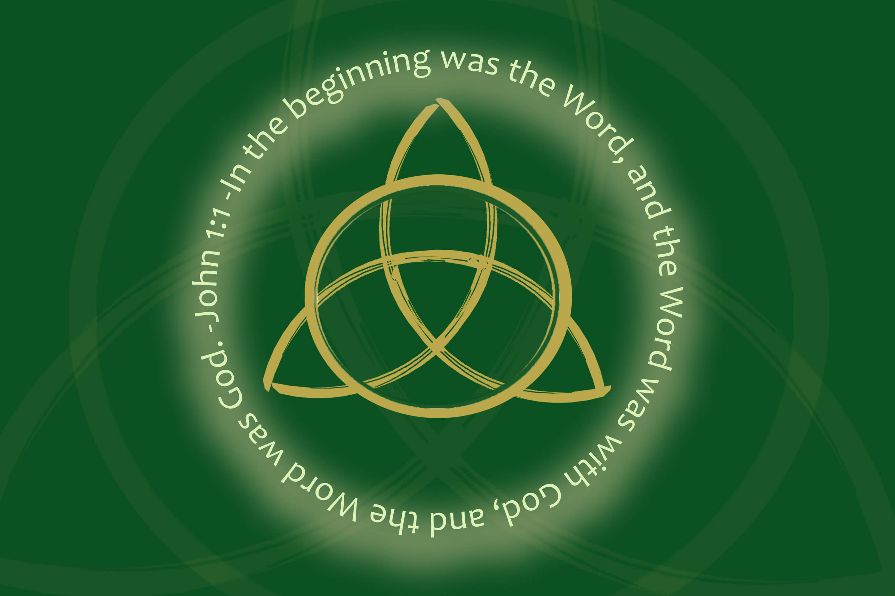 John 1:1. Trinity Sunday. Graphic by Laurens Glass, UM News.