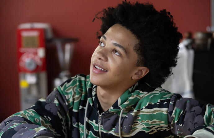 Shilone Knight, 17, describes his dreams for the future while working as a barista at Deep Time. Knight says he wants to become a computer engineer. 